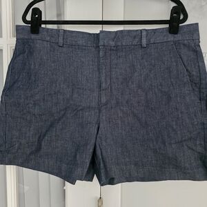 Banana Republic Dark Blue Flat Front Shorts
